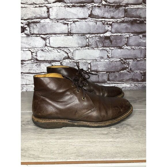 A.P.C Brown Leather Chukka Lace Up Ankle Boots Gum Soles Men Sz 42EU/9M US - Picture 3 of 16
